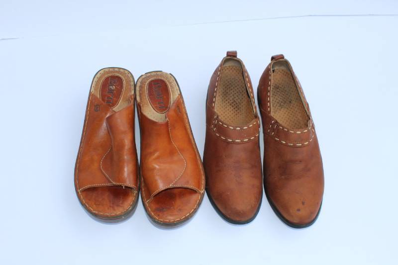 lot 1722 image: Born Wedge Slip-On sandals & Ariat Leather Shoes