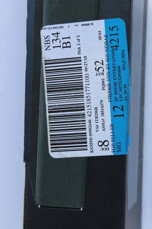 lot 1734 image: 37 HD Soundbar with Bluetooth