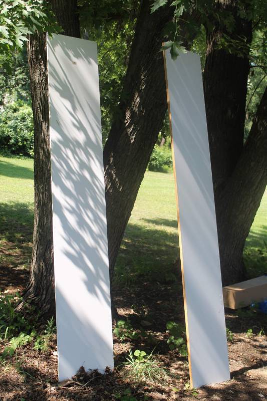 lot 1753 image: (2) 8Ft White Shelf Boards