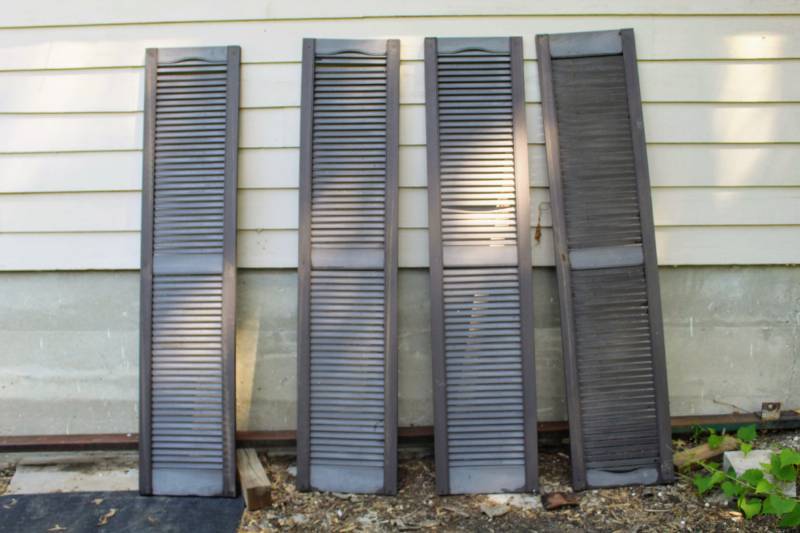 lot 1758 image: Charcoal Vinyl Shutters