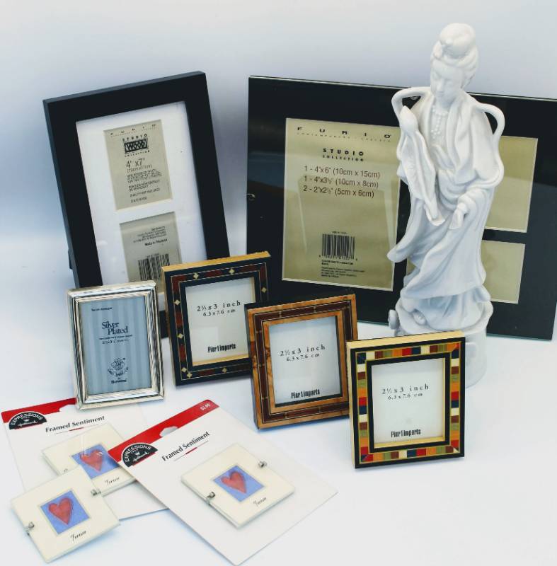 lot 1816 image: Quan Yin (Kuan Yin) Statue and New Frames (Pier 1)