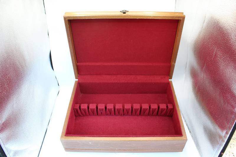 lot 1818 image: Wood Chest For Silver Setting