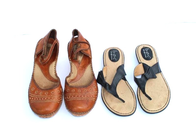 lot 1721 image: Clarks Artisan Heeled Sandals & B.O.C. Sandals