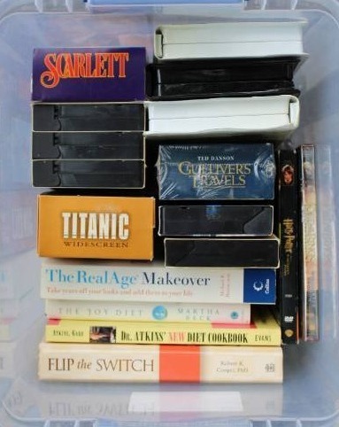 lot 1714 image: Miscellaneous Books, VHS & DVDs