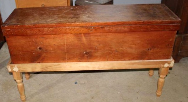 lot 1857 image: Antique Chest on Stand