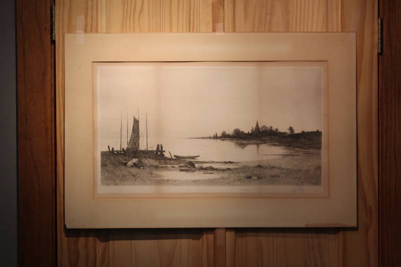 lot 1859 image: E.L. Field - Antique Original Etching and frame- signed