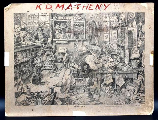 lot 1930 image: The Old Depot Etching