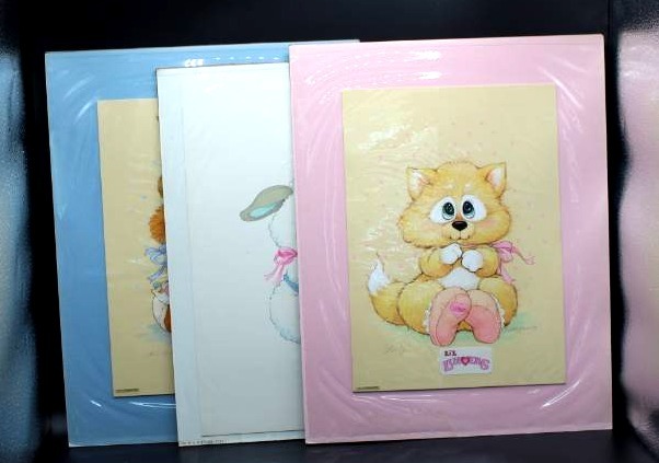 lot 1932 image: (3) Artists Proofs of  Bear, Sheep and Kitten pictures- signed