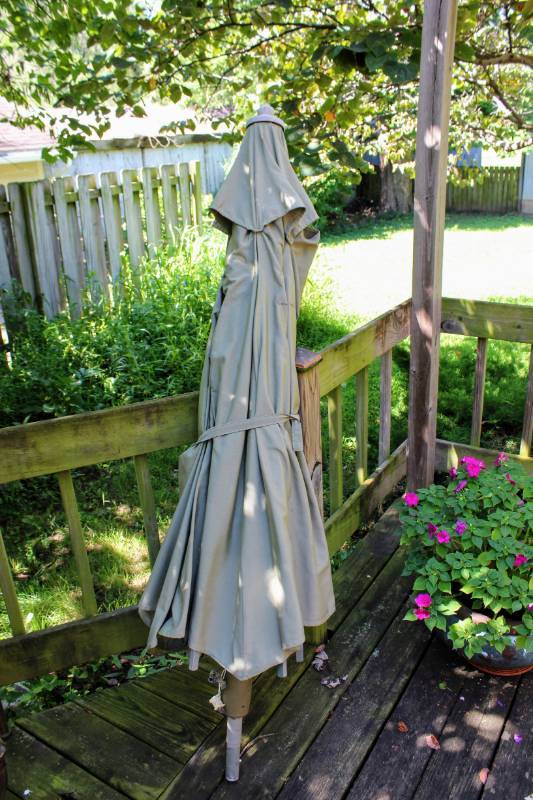 lot 1792 image: Patio umbrella - Light Olive Color