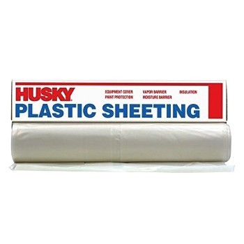 lot 2644 image: Tarps, Drop Cloths & Plastic Sheeting Husky Tarps & Covers 50 ft. x 10 ft. Clear 4 mil Plastic Sheeting CF0410-50C