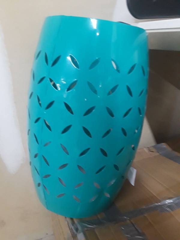 lot 2651 image: 2 teal patio baskets