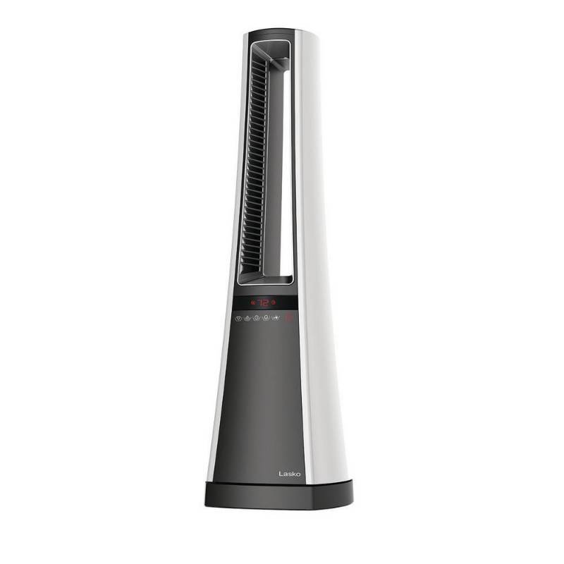 lot 2659 image: Bladeless Ceramic Heater with Remote Control, Gray