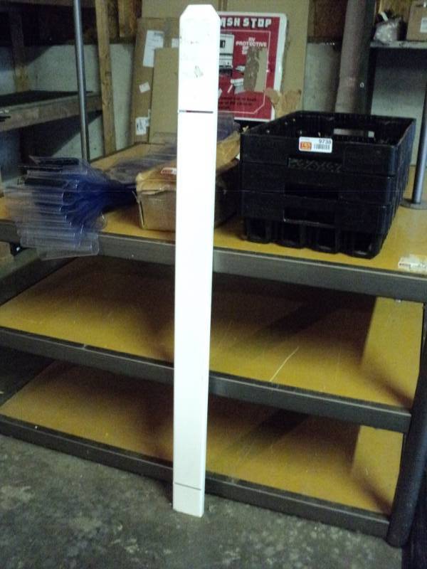 lot 9734 image: (7) ct lot Vinyl pickets for vinyl fence gate, 3 x 45