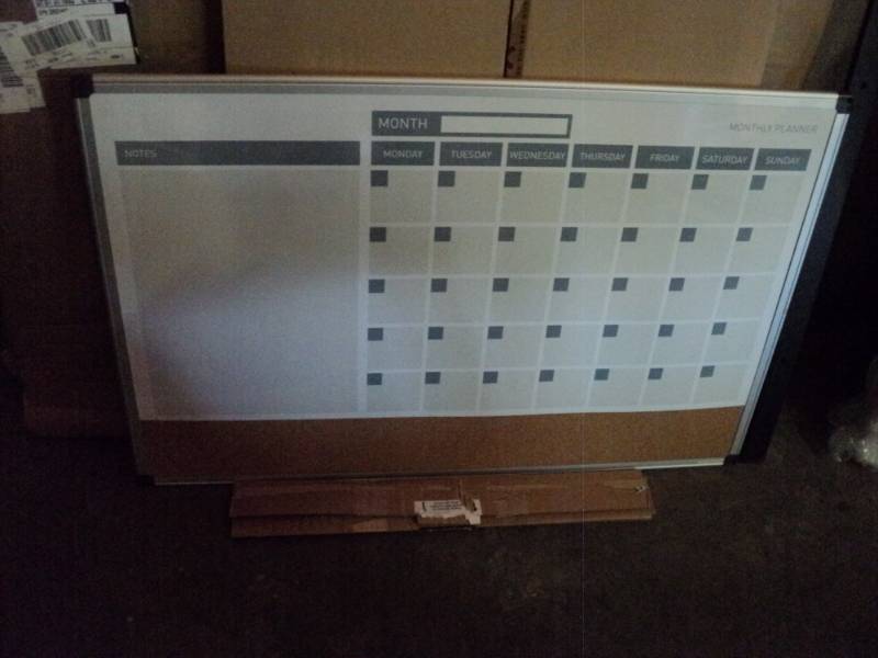 lot 9766 image: MasterVision BVCMB0707185P, 3 in 1 Calendar Board, 24 x 36, plasic Frame