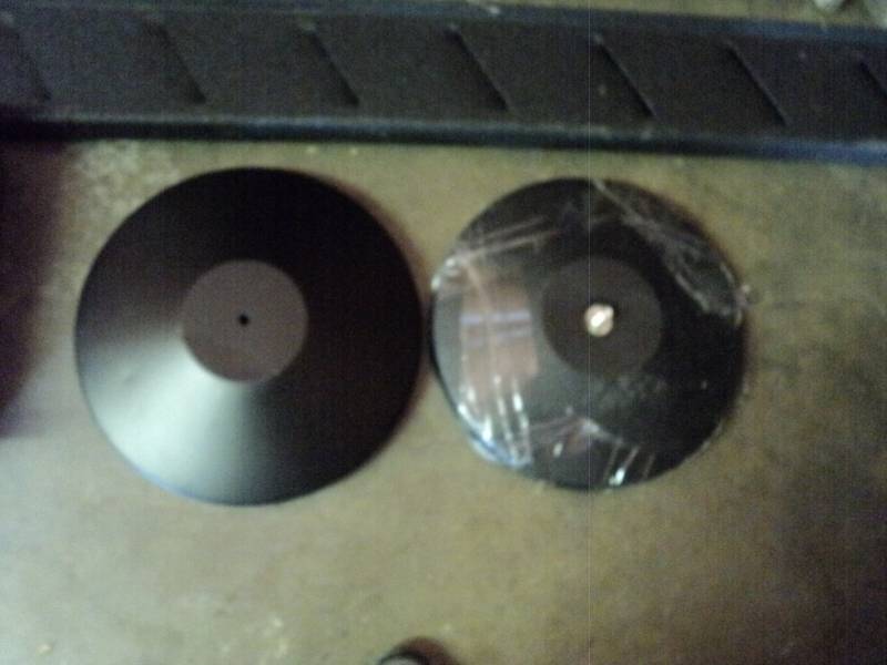 lot 9783 image: (2) ct lot metal bases, approx 14 diameter