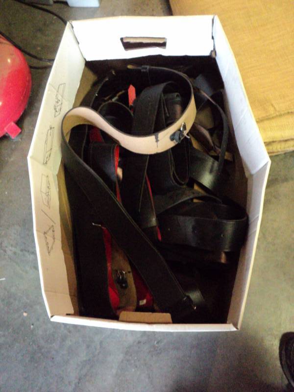 lot 9792 image: (12) ct mixed lot kilt belts, bagpipe sling belts, assortemtn of sizes and styles