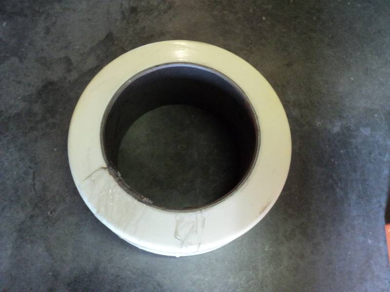 lot 9807 image: Large wheel, approx 16 diameter x 6 wide w 10-12 diameter enter hole, neoprene