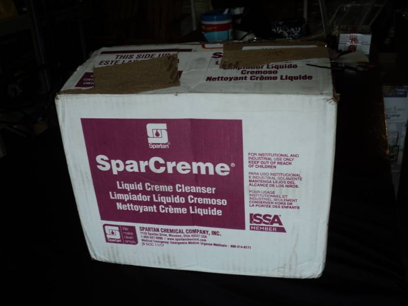 lot 9816 image: (1) Case or (12) 1 quart bottles SparCreme Liquid creme cleaner