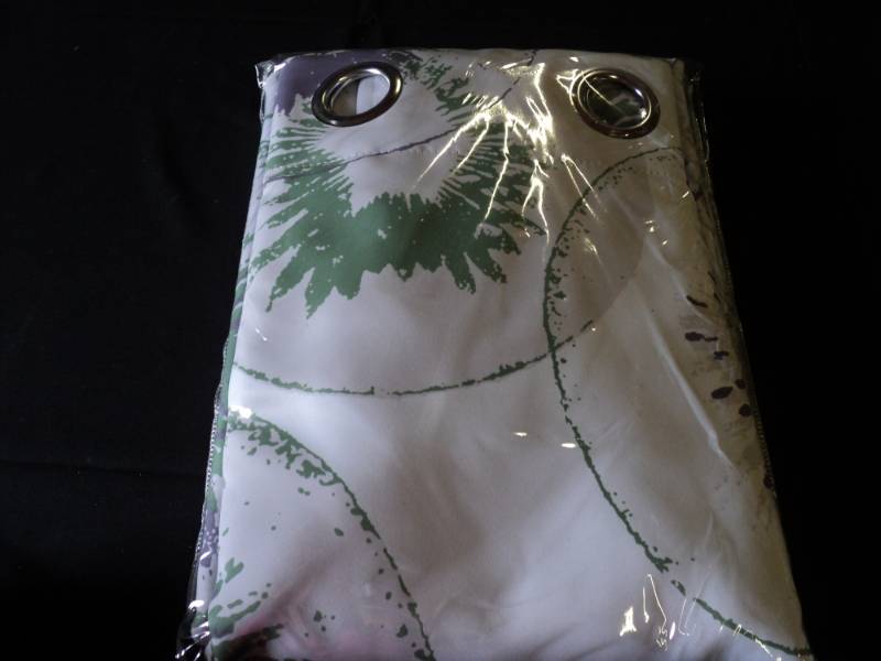lot 9828 image: Abstract Floral Shower Curtain, approx 72 x 72