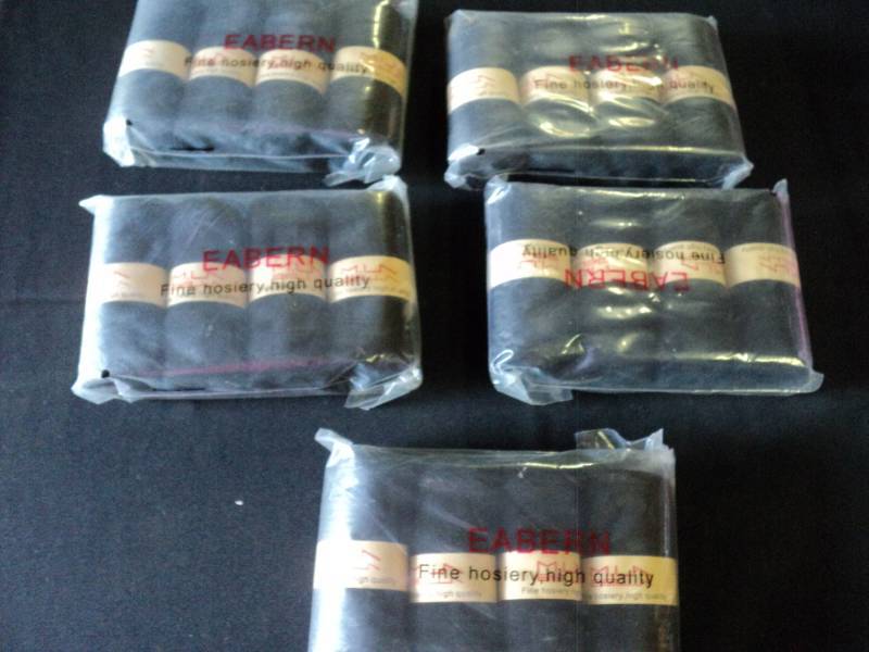 lot 9835 image: (5) packages Eabern Fine Hosiery Womens up to 510 thigh high stocking (4 pack)
