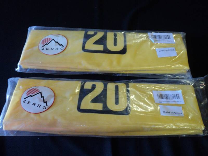 lot 9845 image: (2) ct lot Zerro Outdoor Backpack, Waterproof Yellow 20 L