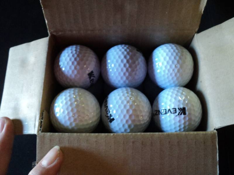 lot 9847 image: (1) box of (12) Kevens Golf Balls, white