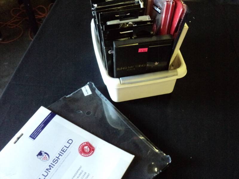 lot 9876 image: (21) ct mixed lot cell phone and tablet accessories, assortment of sizes and styles
