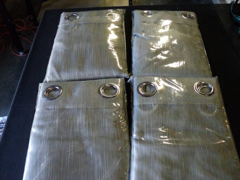 lot 9900 image: (4) ct lot sheer drapery panels, Taupe, 72