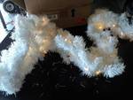 lot 9716 image: (1) 9 prelit Glossy white North Hill Garland, warm white, Home Depot
