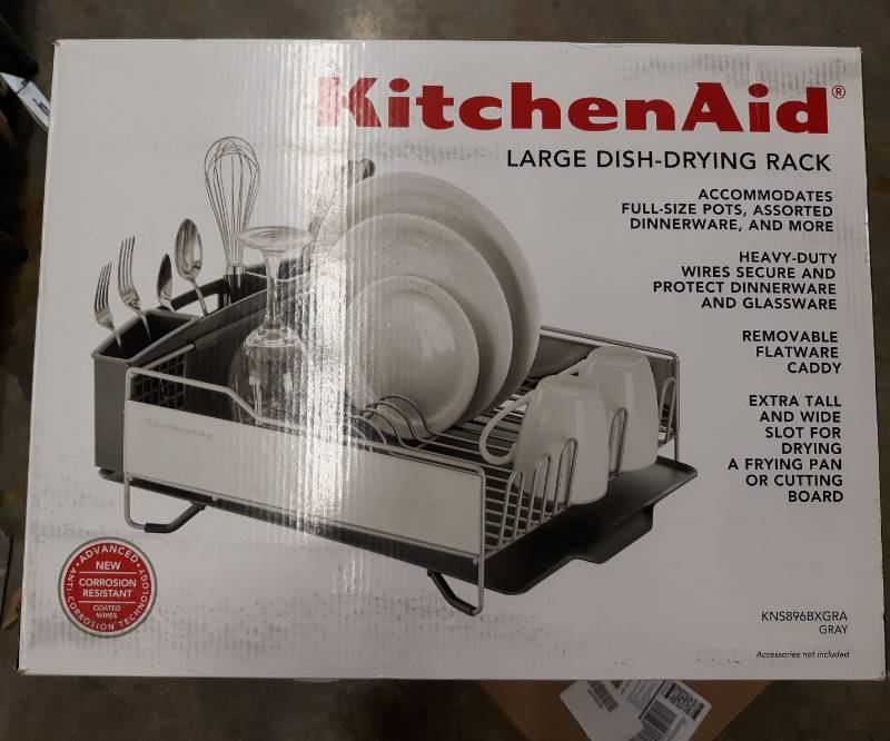 Kitchenaid Kns896bxgra Full Size Dish Rack, Light Grey