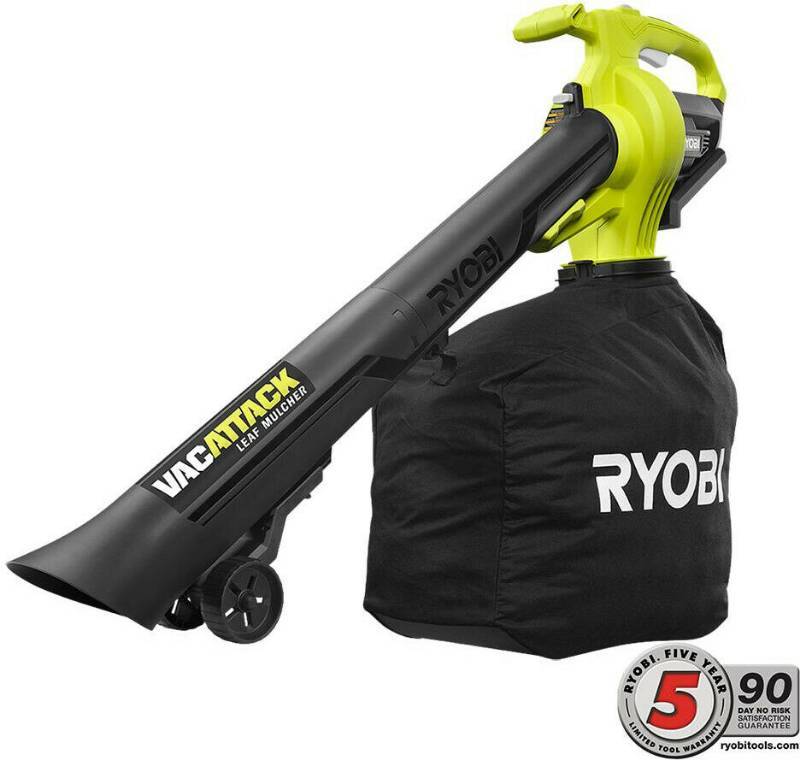 lot 5839 image: RYOBI Cordless 2-in-1 Leaf Blower 40-V Vacuum Mulcher Variable-Speed (Tool Only)