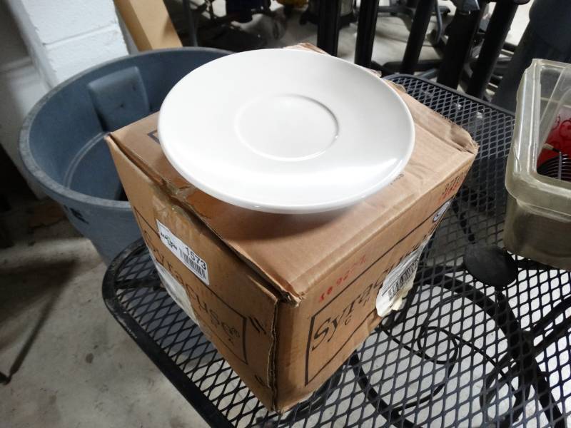 lot 1573 image: Case of Syracuse China Saucers