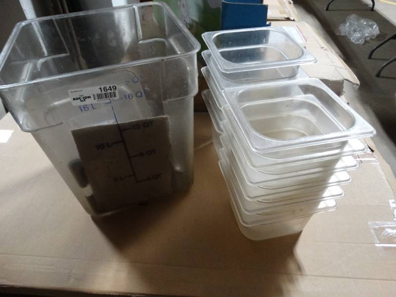 lot 1649 image: Lot of plastic inserts & lids