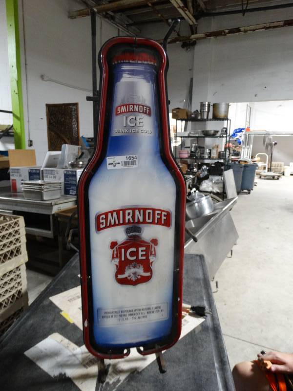 lot 1654 image: Smirnoff ICE neon bar sign