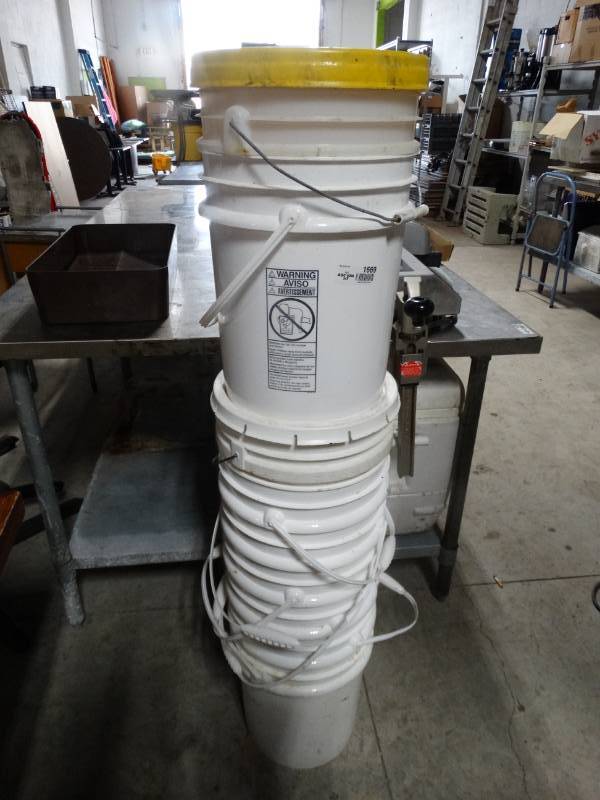 lot 1669 image: Stack of 5 gallon buckets