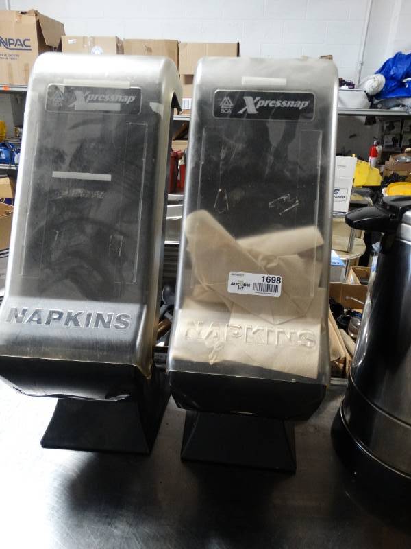 lot 1698 image: 2 napkin dispensors