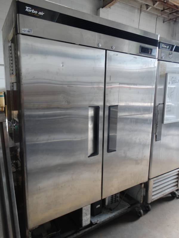 lot 1709 image: Turbo air stainless steel 2 door commercial freezer- Model-TSF-49 SD