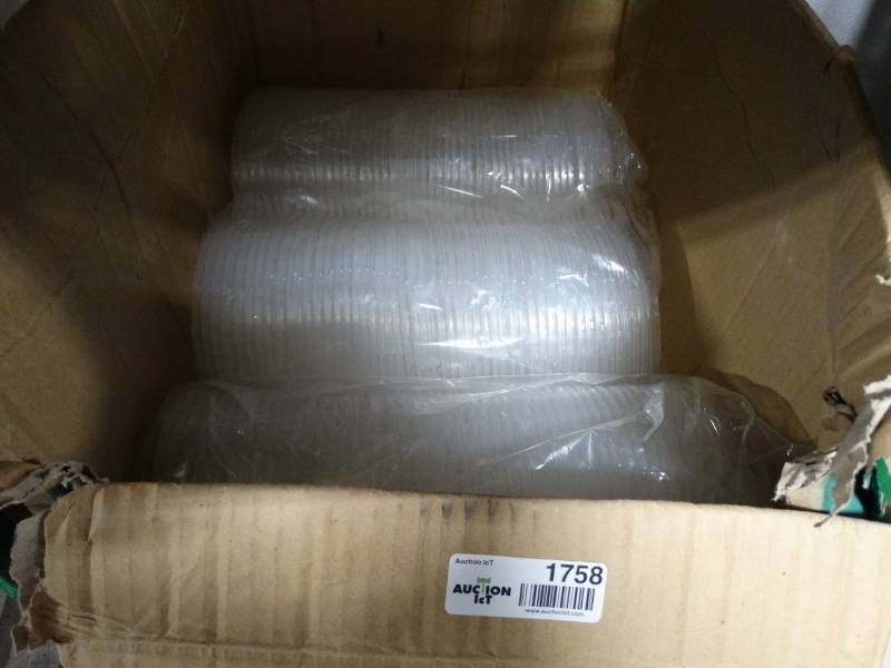 lot 1758 image: 3 packages of round take home container lids