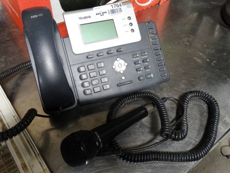 lot 1764 image: Yealink phone & microphone