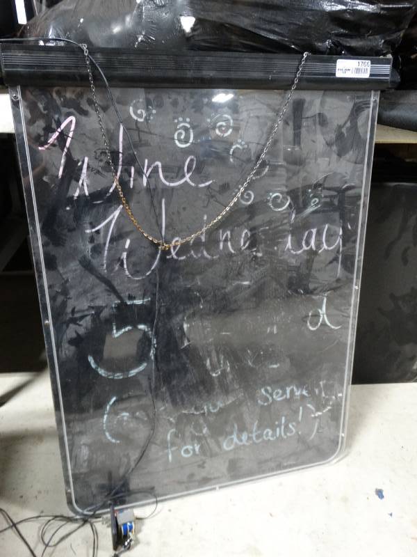 lot 1766 image: Lighted marker board