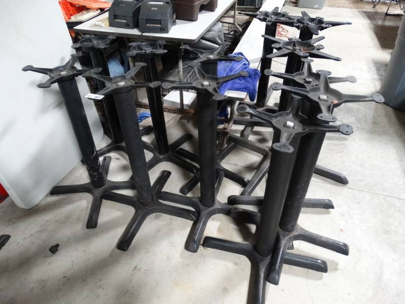 lot 1772 image: 12 cast metal dining table pedestal bases