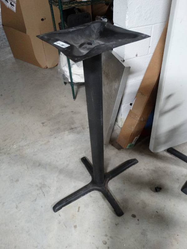 lot 1773 image: Bar table height cast metal pedestal base