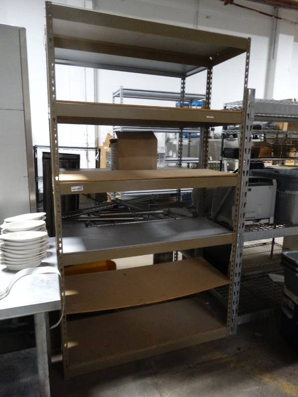 lot 1780 image: 6 shelf metal frame shelving unit