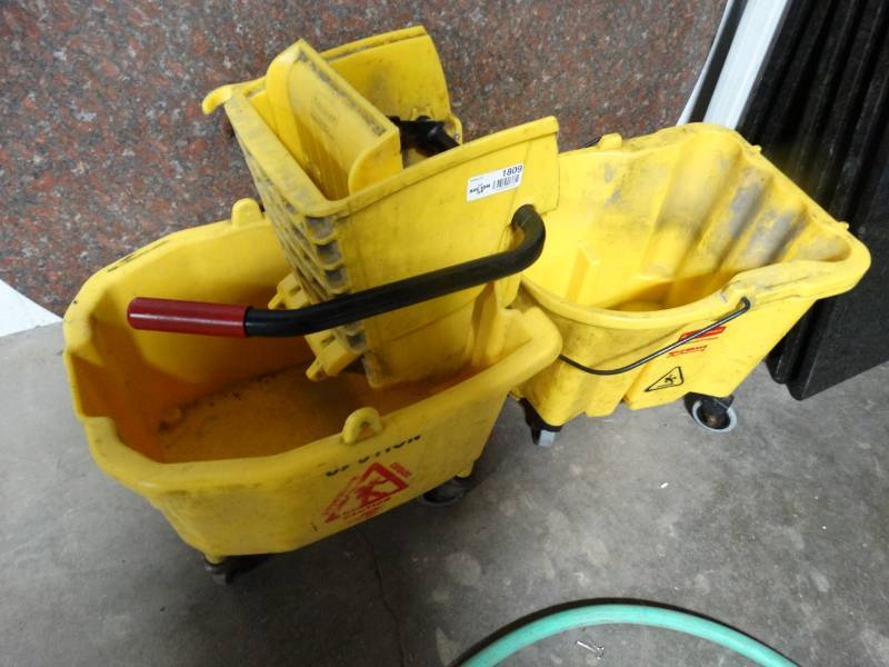 lot 1809 image: 2 mop buckets