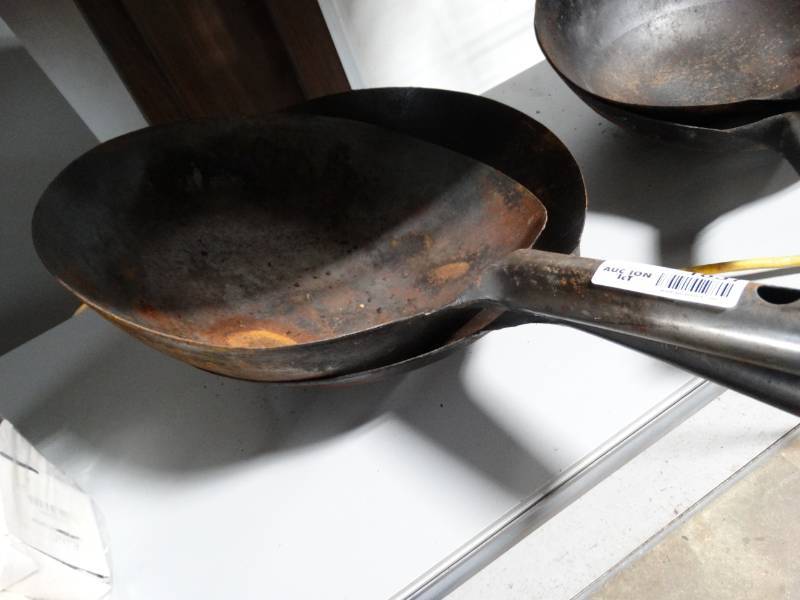 lot 1837 image: 2 wok pans