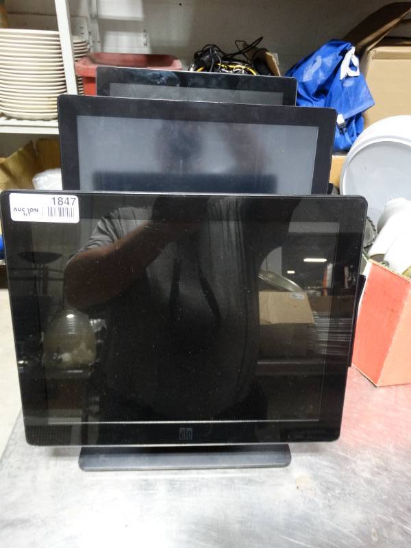lot 1847 image: 3 elo POS monitors