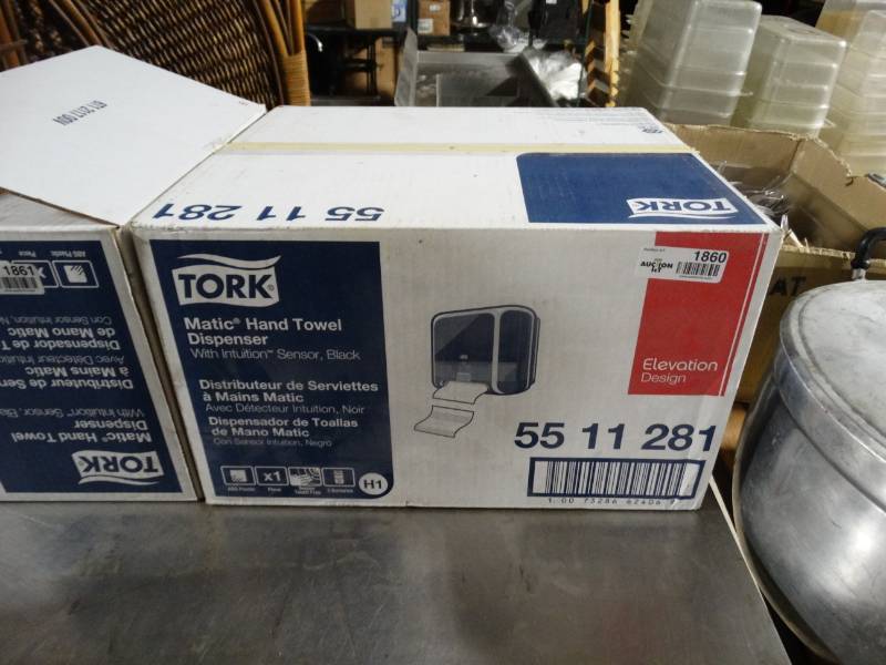 lot 1860 image: Tork hand towel dispenser- New in box