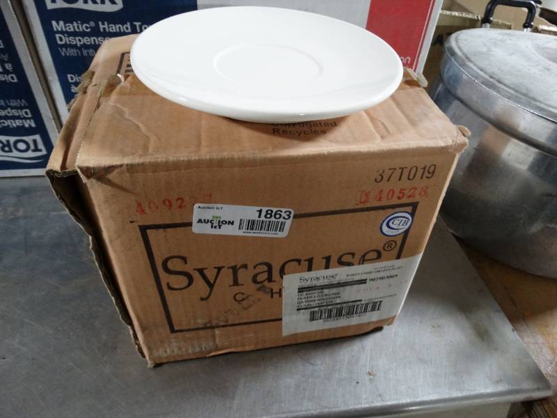 lot 1863 image: Case of syracuse china lg saucers