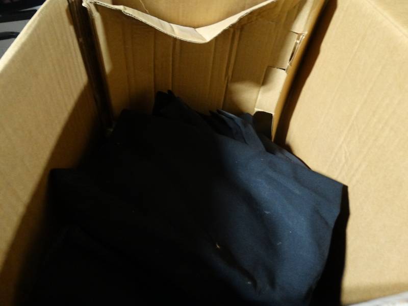 lot 1869 image: Box of black table cloths