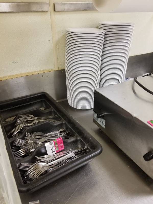 lot 6518 image: Silverware and Salad Plates